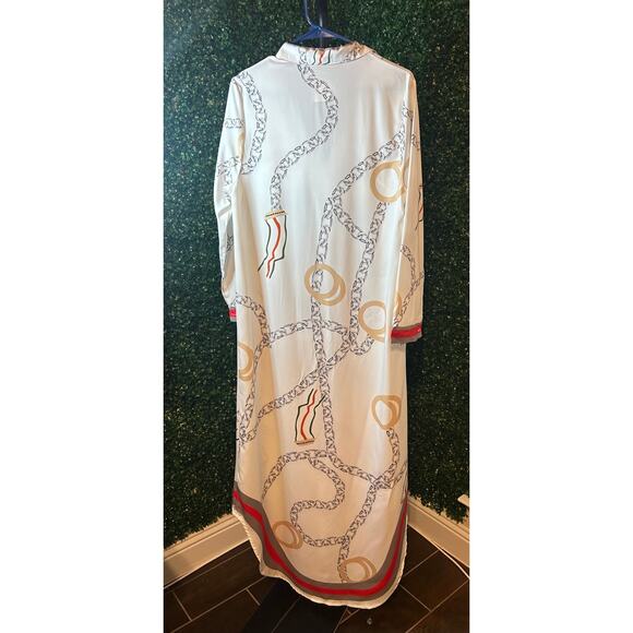 Chain Link Oversized Maxi Shirt Dress - Size L - NWT - Picture 3 of 7